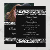 Uitnodigingskaarten voor Black and White Photo Wed Kaart (Voorkant / Achterkant)