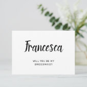 Uitnodigingskaarten voor bruidsmeisje bedankkaart (Staand voorkant)
