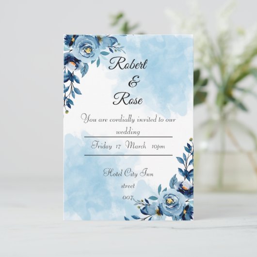 Uitnodigingskaarten voor de bruiloft RSVP kaartje (Staand voorkant)