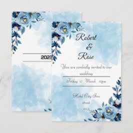 Uitnodigingskaarten voor de bruiloft RSVP kaartje