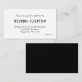 Uitnodigingskaarten voor een black-tie bruiloftsre informatiekaartje (Voorkant / Achterkant)