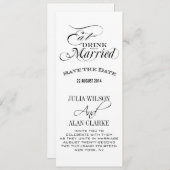 Uitnodigingskaarten voor 'Eet, Drink en Wees Getro Kaart (Voorkant / Achterkant)