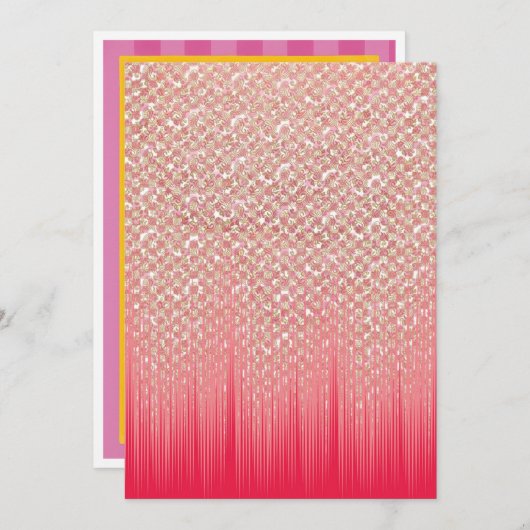 Uitnodigingskaarten voor feesten, diploma-uitreiki aankondiging (Voorkant / Achterkant)