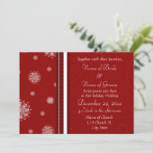 Uitnodigingskaarten voor kerstbruiloft kaart (Staand voorkant)