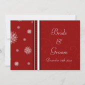 Uitnodigingskaarten voor kerstbruiloft kaart (Achterkant)
