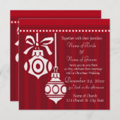 Uitnodigingskaarten voor kerstbruiloft kaart (Voorkant / Achterkant)