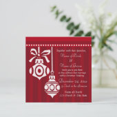 Uitnodigingskaarten voor kerstbruiloft kaart (Staand voorkant)