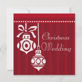 Uitnodigingskaarten voor kerstbruiloft kaart (Achterkant)