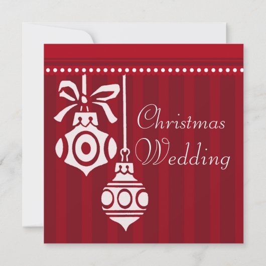 Uitnodigingskaarten voor kerstbruiloft kaart (Achterkant)
