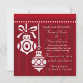 Uitnodigingskaarten voor kerstbruiloft kaart (Voorkant)