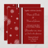 Uitnodigingskaarten voor kerstbruiloft kaart (Voorkant / Achterkant)
