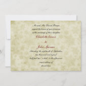 Uitnodigingskaarten voor rustige rode winterbruilo kaart (Achterkant)