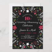 Uitnodigingskaarten voor wintertrouwjubileumfeest kaart (Voorkant)