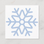 Uitnodigingskaartje ijsprinses 4de verjaardagsfees vierkante visitekaartje (Achterkant)