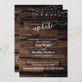 Uitnodigingskaartje voor uitstel van de bruiloft m kaart (Voorkant / Achterkant)