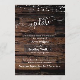 Uitnodigingskaartje voor uitstel van de bruiloft m kaart