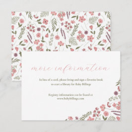 uitnodigingskaartje voor wildflower baby shower - kaart