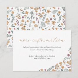 uitnodigingskaartje voor wildflower babyshower - o kaart