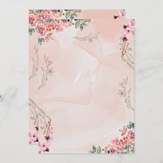 Uitnodigingskaarttablet Kaart (Voorkant / Achterkant)