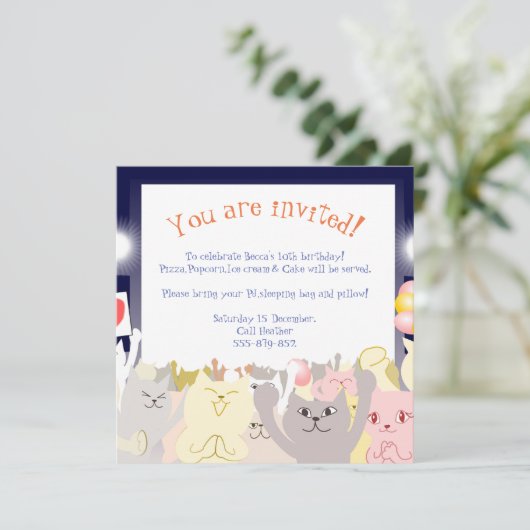 Uitnodigingskatten voor kleine partijen kaart (Staand voorkant)