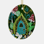 Uitnodigingskeramische rondeversiering keramisch ornament (Rechts)