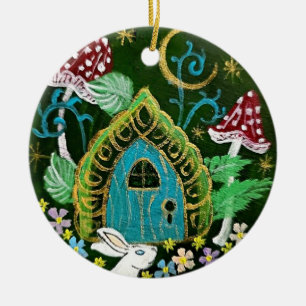 Uitnodigingskeramische rondeversiering keramisch ornament