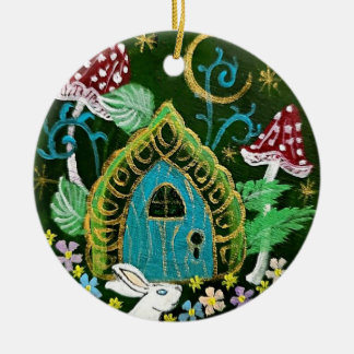 Uitnodigingskeramische rondeversiering keramisch ornament