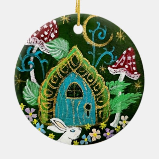 Uitnodigingskeramische rondeversiering keramisch ornament (Achterkant)