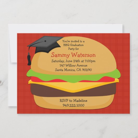 Uitnodigingsklasse BBQ Graduation Party van 2012 Kaart (Voorkant)