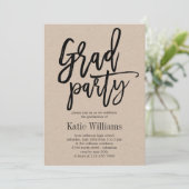 UitnodigingsKraft voor Charm Graduation Party in B Kaart (Staand voorkant)