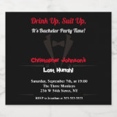 Uitnodigingslabel voor bachelorfeest op bierfles bier etiket (Enkel label)