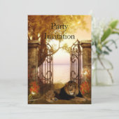 Uitnodigingslof bij de poort kaart (Staand voorkant)