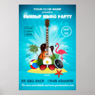 Uitnodigingsmanager voor de Club/Corporate Summer Poster