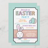 Uitnodigingsmint bij paasfeest Bunny Egg Hunt Kaart (Voorkant / Achterkant)