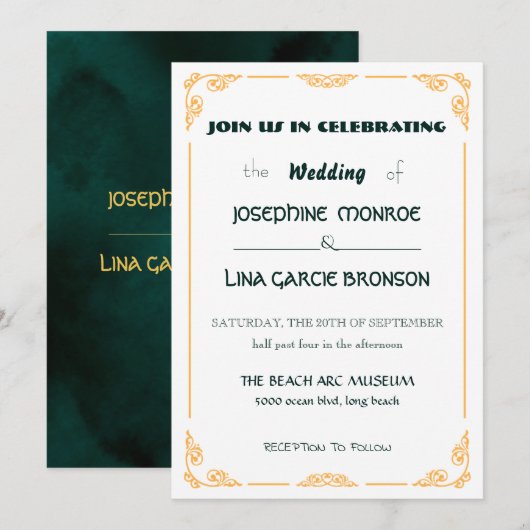 Uitnodigingsmodellen Kaart (Voorkant / Achterkant)