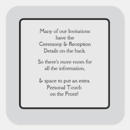 uitnodigingsnota vierkante sticker