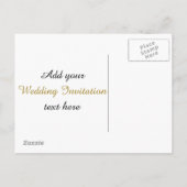 Uitnodigingsontwerp 'Eet, drink en trouw' Uitnodiging Briefkaart (Achterkant)