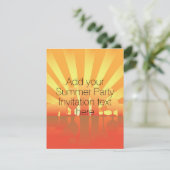 Uitnodigingsontwerp voor de zomerpartij kaart (Staand voorkant)