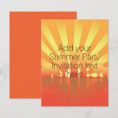 Uitnodigingsontwerp voor de zomerpartij kaart (Voorkant / Achterkant)