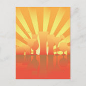 Uitnodigingsontwerp voor de zomerpartij uitnodiging briefkaart (Voorkant)