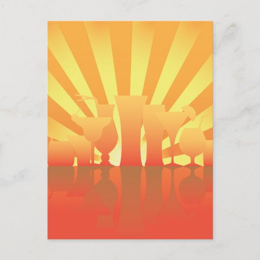 Uitnodigingsontwerp voor de zomerpartij uitnodiging briefkaart (Voorkant)