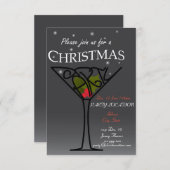 Uitnodigingsontwerp voor kerstfeestdagen kaart (Voorkant / Achterkant)