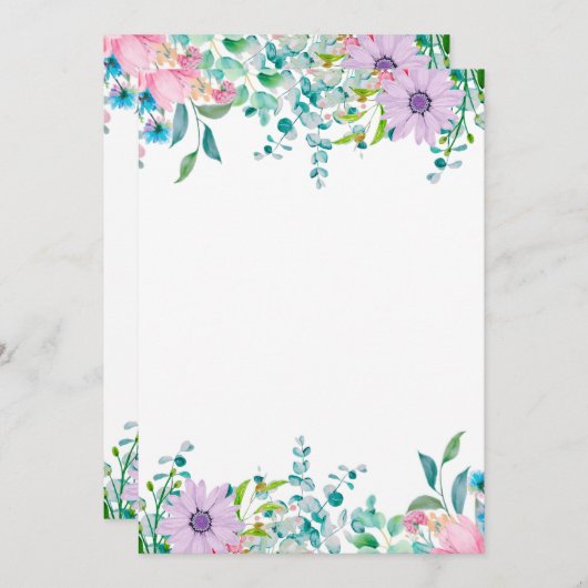 uitnodigingsontwerpen kaart (Voorkant / Achterkant)