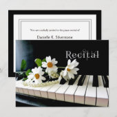 Uitnodigingspaarzen en bloemen in de Piano-overweg Kaart (Voorkant / Achterkant)