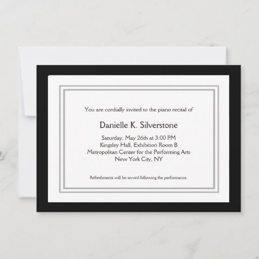 Uitnodigingspaarzen en bloemen in de Piano-overweg Kaart (Achterkant)