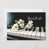 Uitnodigingspaarzen en bloemen in de Piano-overweg Kaart (Voorkant)