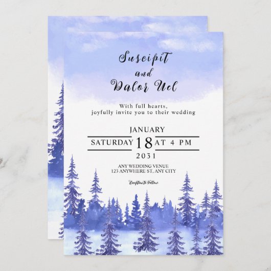 Uitnodigingspartij voor Kaarten (Voorkant / Achterkant)