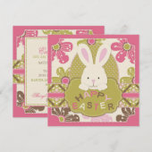 Uitnodigingsplein voor paasjacht kaart (Voorkant / Achterkant)