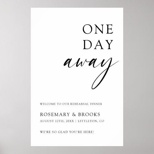 Uitnodigingspost voor de repetitiediner de dag voo poster (Voorkant)