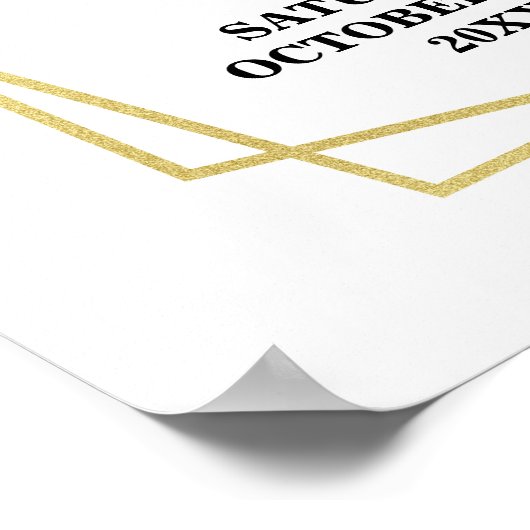 Uitnodigingsposter voor trouwfeest Aquarel Rood Cr Poster (Hoek)